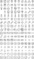 collection of vector icons hand-drawn effect