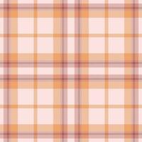 Plaid seamless pattern. Check fabric texture. Vector textile print.