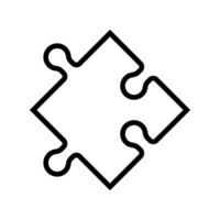 jigsaw piece puzzle line icon vector illustration