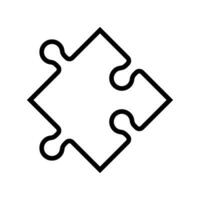 jigsaw piece puzzle line icon vector illustration