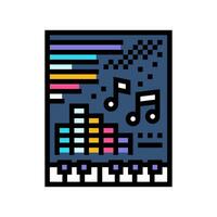 techno disco party color icon vector illustration