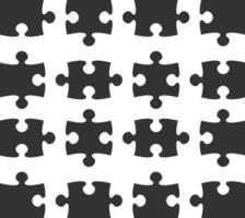 Set icon jigsaw puzzle part design elements silhouette vector