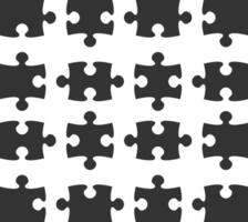 Set icon jigsaw puzzle part design elements silhouette vector