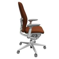 Modern accent chairs right side view 3d rendering. High quality transparent background image. photo