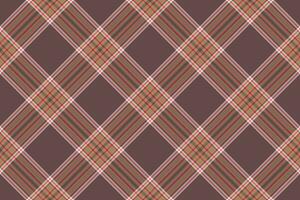 Textile check texture of fabric plaid vector with a background tartan pattern seamless.