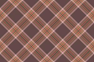 Textile check texture of fabric plaid vector with a background tartan pattern seamless.