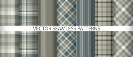 Set tartan textile check. Background pattern plaid. Texture vector seamless fabric.