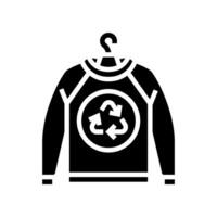 sustainable fashion green living glyph icon vector illustration