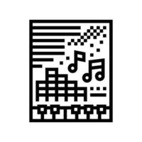 techno disco party line icon vector illustration