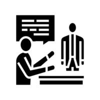 student mentorship college teacher glyph icon vector illustration