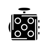 fidget cube toy glyph icon vector illustration