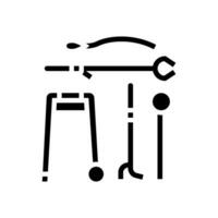 adaptive equipment occupational therapist glyph icon vector illustration