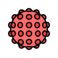 tactile toy fidget color icon vector illustration