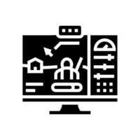 testing game development glyph icon vector illustration