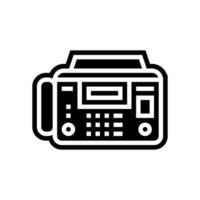 fax device download file glyph icon vector illustration