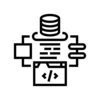 software arquitectura línea icono vector ilustración