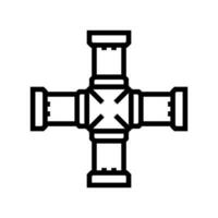 engineering pipeline line icon vector illustration