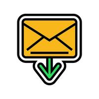 closed envelope message loading color icon vector illustration