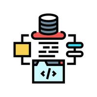 software architecture color icon vector illustration