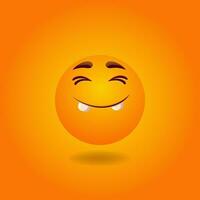 Cheerful, satisfied, smiling, happy, laughing Smile or Emoji. Emotions. Design element for advertising, posters, prints for clothing, banners, covers, children's products, websites, social networks vector