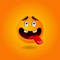 Cheerful, satisfied, smiling, happy, laughing Smile or Emoji. Emotions. Design element for advertising, posters, prints for clothing, banners, covers, children's products, websites, social networks vector