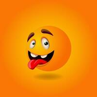 Cheerful, satisfied, smiling, happy, laughing Smile or Emoji. Emotions. Design element for advertising, posters, prints for clothing, banners, covers, children's products, websites, social networks vector