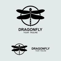 Dragonfly illustration icon design template vector photo