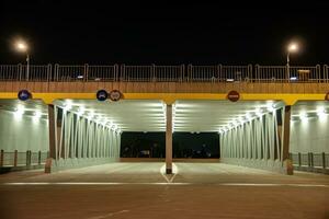 Underpass Suramadu Beach, Surabaya, Indonesia photo