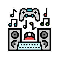 sound design game development color icon vector illustration