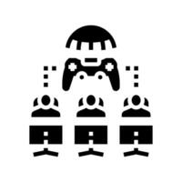 multiplayer games game development glyph icon vector illustration