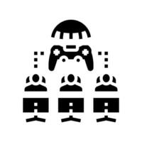 multiplayer games game development glyph icon vector illustration