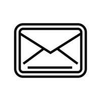 closed envelope download message line icon vector illustration