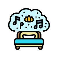 relaxing music sleep night color icon vector illustration