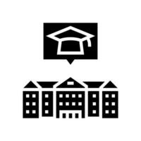 college campus teacher glyph icon vector illustration