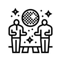 disco party line icon vector illustration