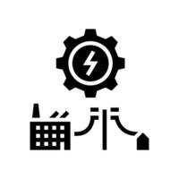 power grid efficient glyph icon vector illustration