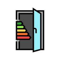 doors energy efficient color icon vector illustration