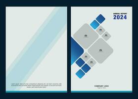 Annual Report cover design templete vector