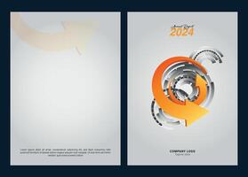 Annual Report cover design templete vector