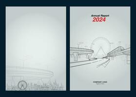 Annual Report cover design templete vector