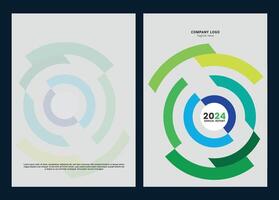 Annual Report cover design templete vector