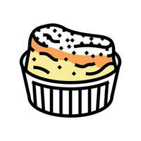 french cuisine souffle color icon vector illustration