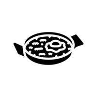 menemen turkish cuisine glyph icon vector illustration