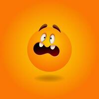 Surprised, confused, scared, strange, puzzled Smile or Emoji. Emotions. Design element for advertising, posters, prints for clothing, banners, covers, children's products, websites, social networks vector