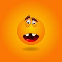 Surprised, confused, scared, strange, puzzled Smile or Emoji. Emotions. Design element for advertising, posters, prints for clothing, banners, covers, children's products, websites, social networks vector