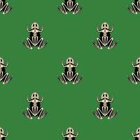 Frog skeleton pattern. Vector illustration in a flat, cartoon style. Suitable for post prints, fabric design