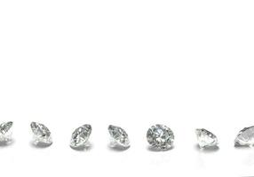 Beautiful Shiny Diamond in Brilliant Cut on White Background,- Crystal Background photo