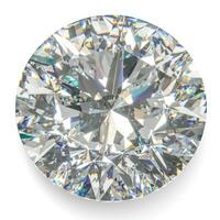 Beautiful Shiny Diamond in Brilliant Cut on White Background,- Crystal Background photo