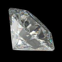 Beautiful Shiny Diamond in Brilliant Cut on Black Background - Diamond Backdrop, Crystal Background photo