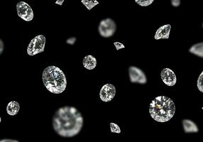 Diamond Background - Luxury Beautiful Shiny Diamond in Brilliant Cut on Black Background - Crystal Background photo